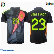 Camisa de Futebol Espanha Unai Simon #23 Goleiro Equipamento Secundário Europeu 2024 Manga Curta
